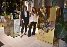 Boco Do Lobo’s Luiza and Jessica. Part of the Covet Group, the Portuguese brand showcased their Lapiaz Collection. The golden safe is the eyecatcher of the stand!